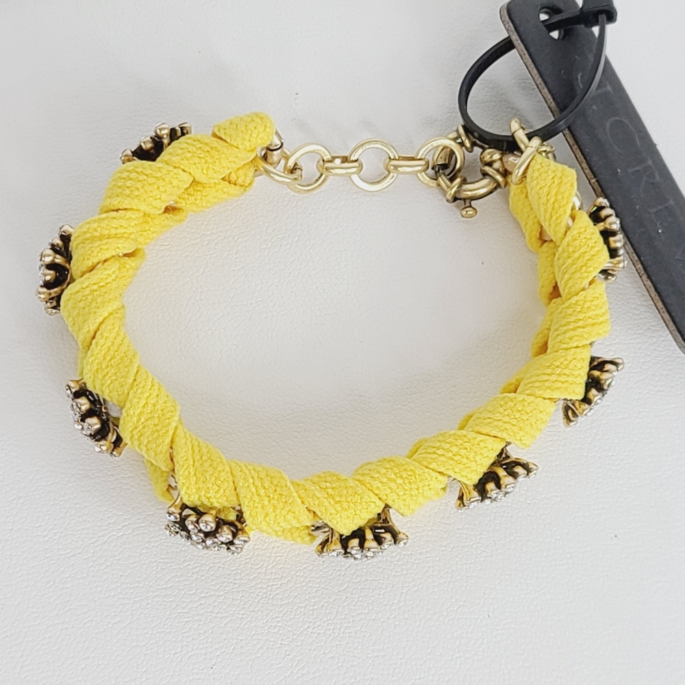 J.Crew Yellow Crystal Rhinestone Bracelet - Picture 5 of 8